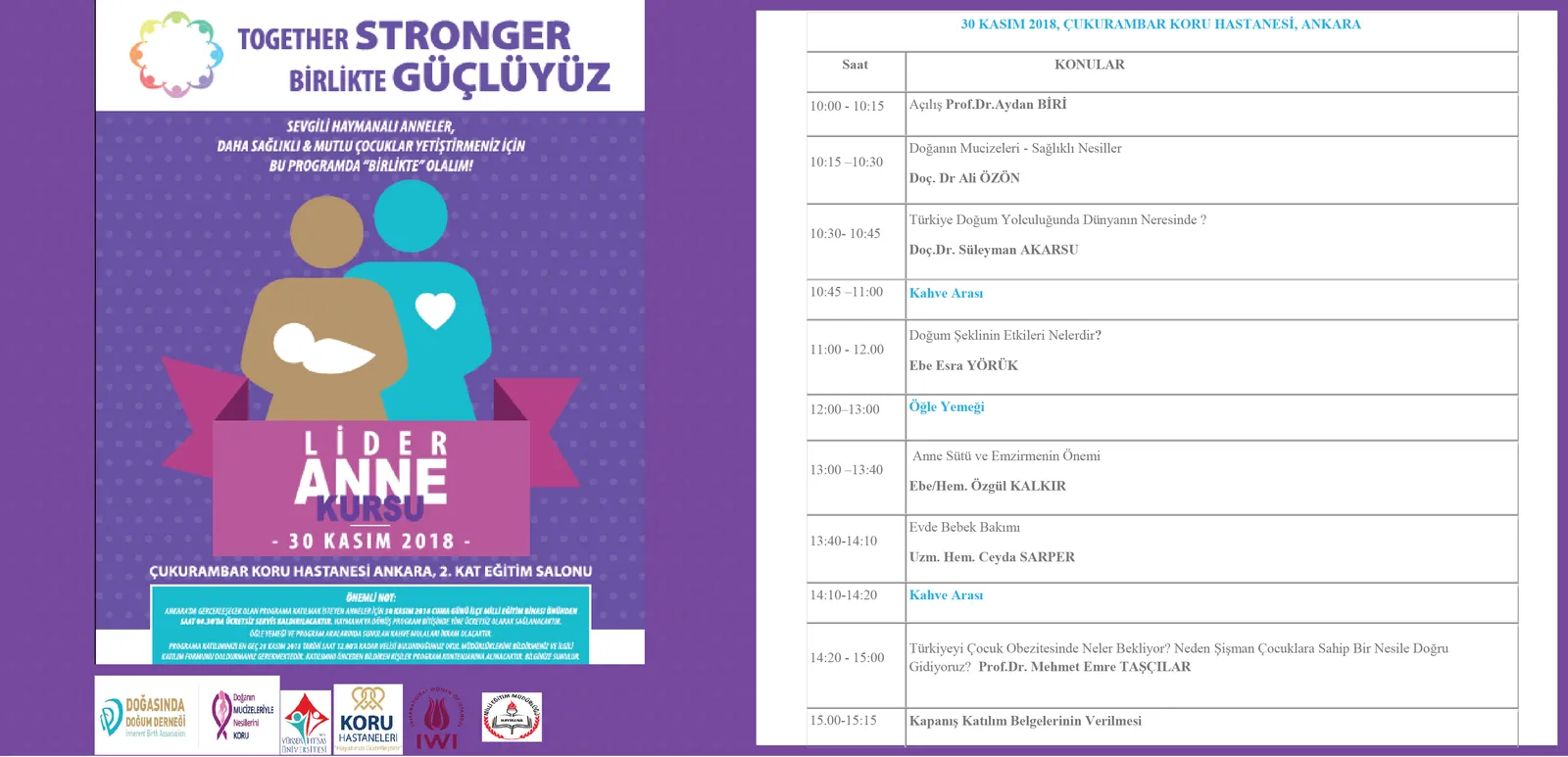Lider Anne Kursu — 30 Kasım 2018